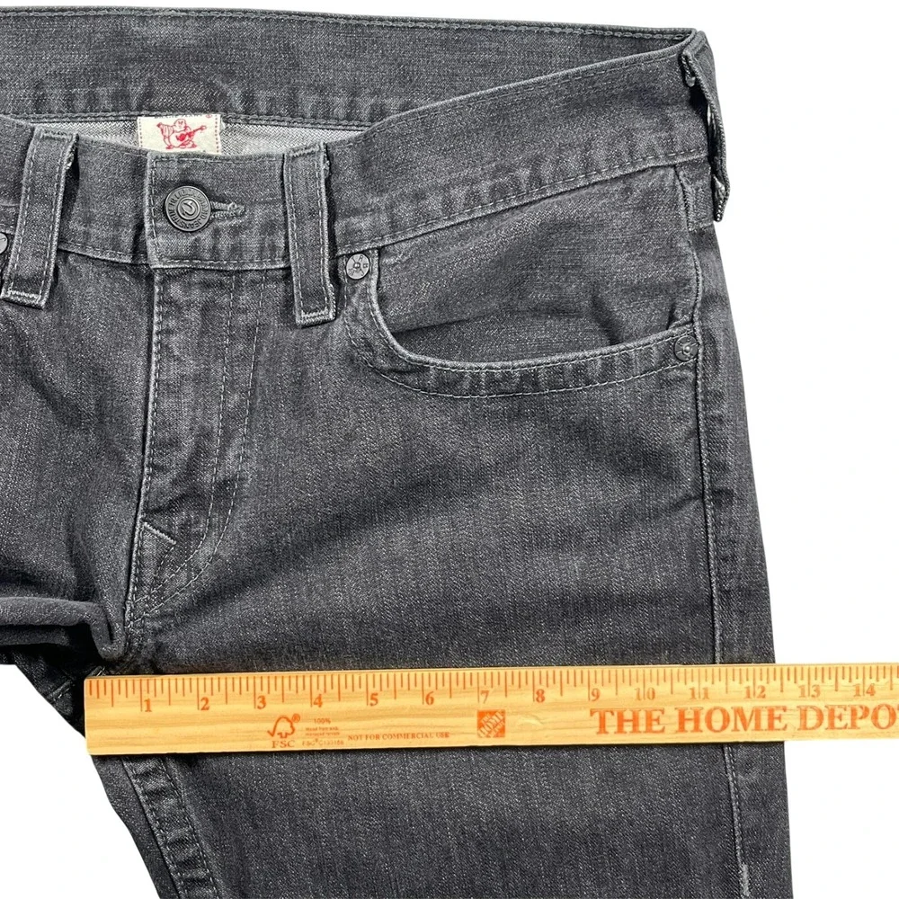 True Religion Ricky‎ Jeans Men's 34 (Fits 37x29.5) Flap Pockets Gray Preppy USA